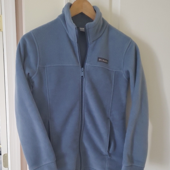 Kids Unisex Columbia Soft Blue Full-Zip Fleece - Picture 1 of 12